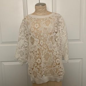 Pleione Anthropologie lace top